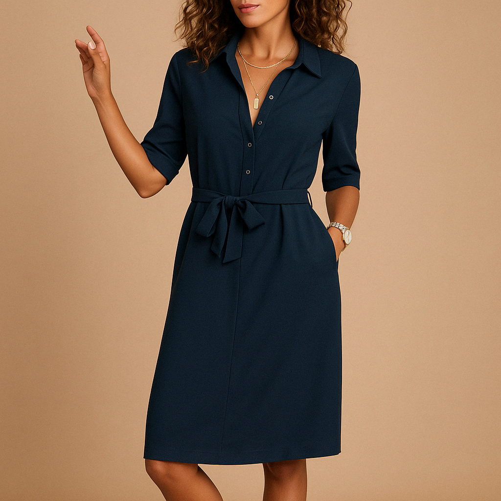 Elegant modern dress for women with flattering fit, perfect for work, casual outings, and evening events.