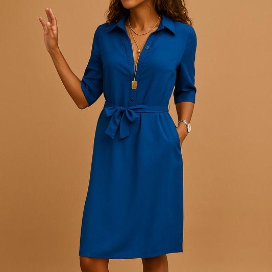 Elegant modern dress for women with flattering fit, perfect for work, casual outings, and evening events.