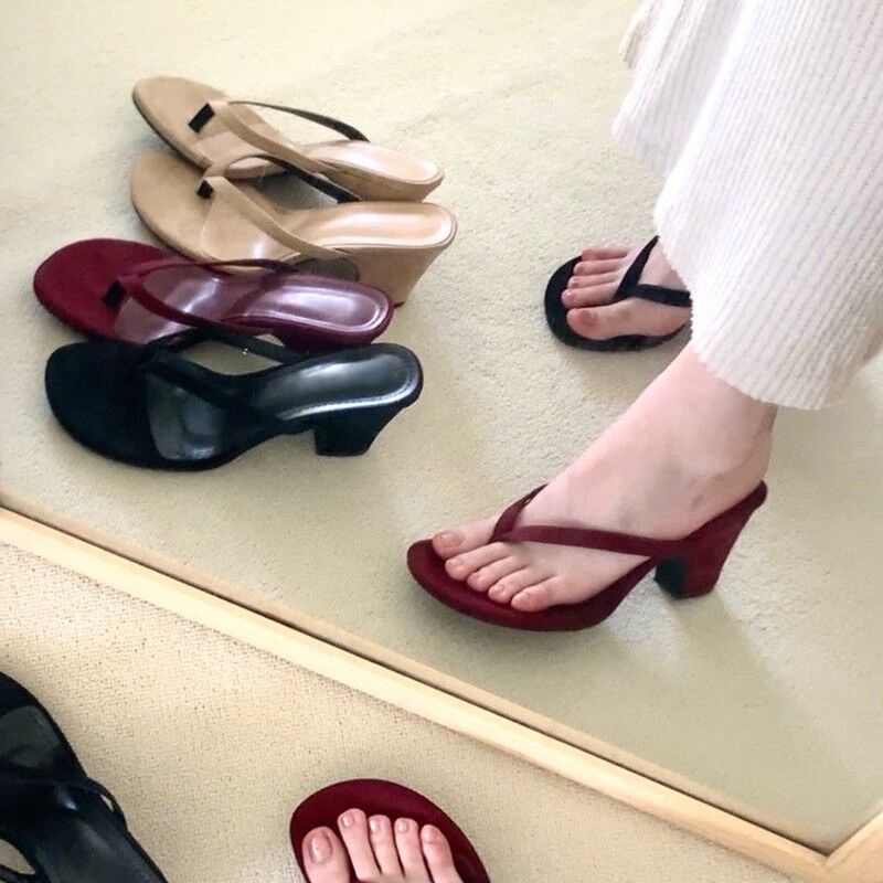 Women's Round Toe Non-Slip Thick Heeled Sandals, product photo